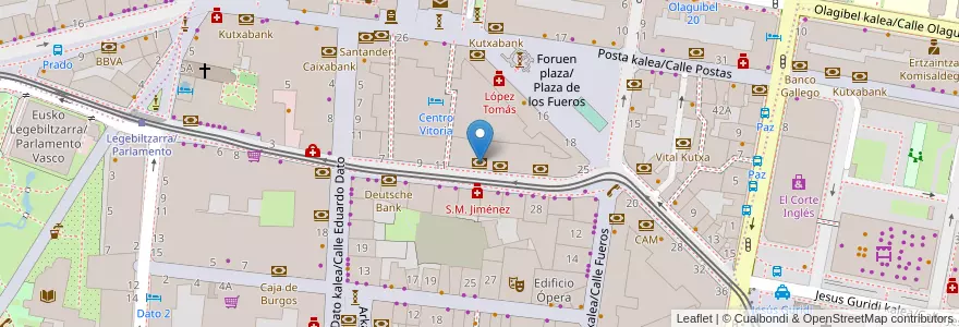Mapa de ubicacion de Bankia en 西班牙, 巴斯克, Araba/Álava, Gasteizko Kuadrilla/Cuadrilla De Vitoria, Vitoria-Gasteiz.