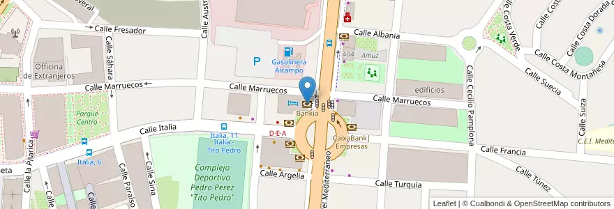 Mapa de ubicacion de Bankia en スペイン, アンダルシア州, アルメリア, アルメリア.
