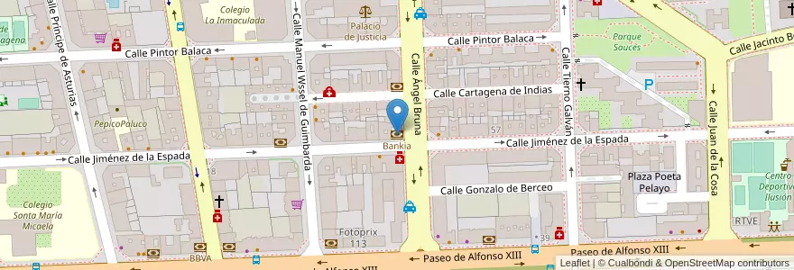 Mapa de ubicacion de Bankia en Spanje, Murcia, Murcia, Campo De Cartagena Y Mar Menor, Cartagena.