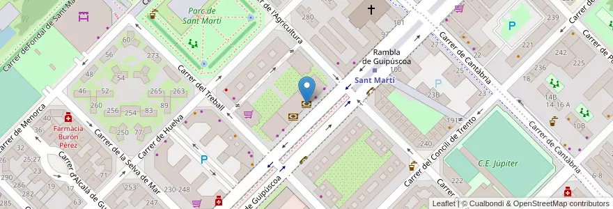 Mapa de ubicacion de Bankia en Sepanyol, Catalunya, Barcelona, Barcelonès, Barcelona.