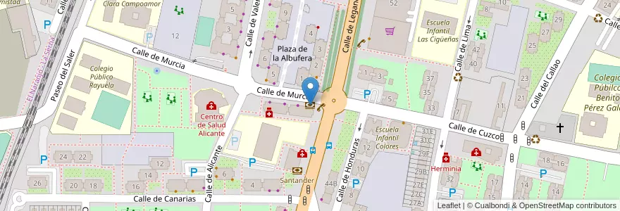 Mapa de ubicacion de Bankia en Испания, Мадрид, Мадрид, Área Metropolitana De Madrid Y Corredor Del Henares, Fuenlabrada.