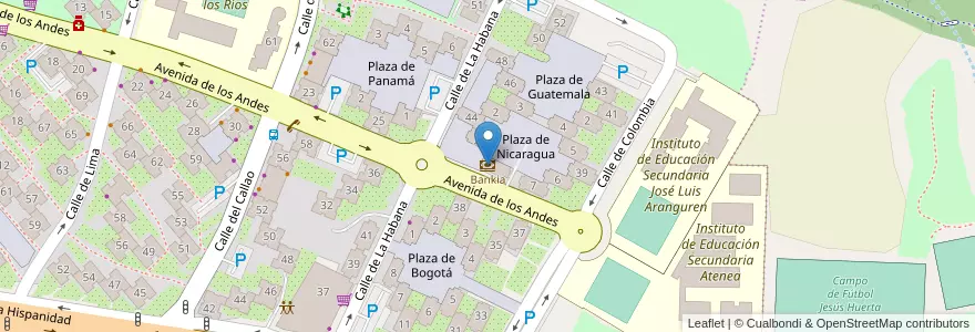 Mapa de ubicacion de Bankia en España, Comunidad De Madrid, Comunidad De Madrid, Área Metropolitana De Madrid Y Corredor Del Henares, Fuenlabrada.