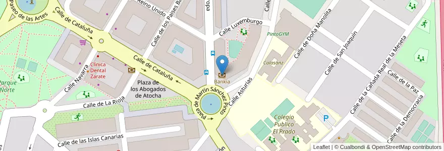 Mapa de ubicacion de Bankia en Испания, Мадрид, Мадрид, Área Metropolitana De Madrid Y Corredor Del Henares, Pinto.
