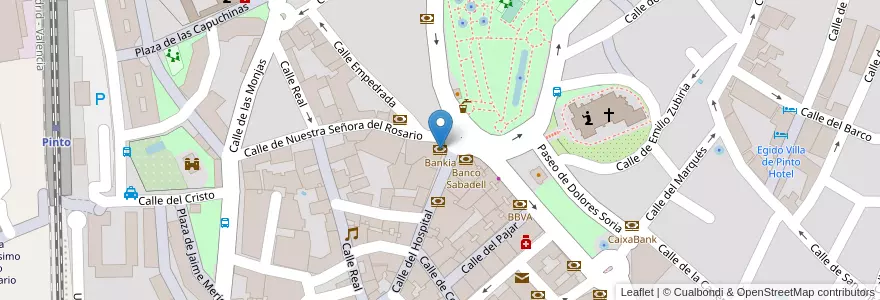 Mapa de ubicacion de Bankia en إسبانيا, منطقة مدريد, منطقة مدريد, Área Metropolitana De Madrid Y Corredor Del Henares, Pinto.