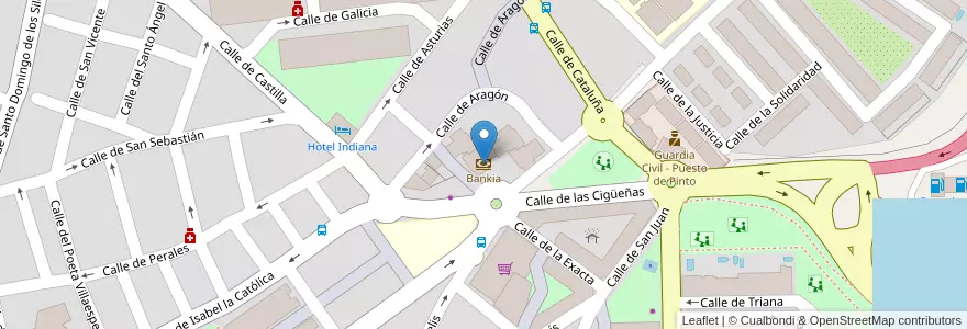 Mapa de ubicacion de Bankia en Spagna, Comunidad De Madrid, Comunidad De Madrid, Área Metropolitana De Madrid Y Corredor Del Henares, Pinto.