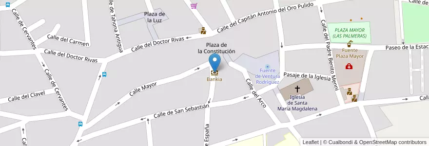 Mapa de ubicacion de Bankia en スペイン, マドリード州, Comunidad De Madrid, Las Vegas, Ciempozuelos.