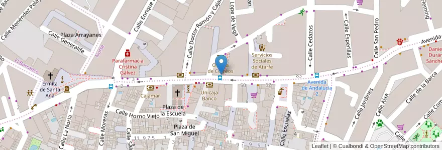 Mapa de ubicacion de Bankia en Spagna, Andalucía, Granada, Comarca De La Vega De Granada, Atarfe.