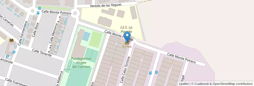 Mapa de ubicacion de Bankia en Испания, Мадрид, Мадрид, Cuenca Del Henares, Arganda Del Rey.