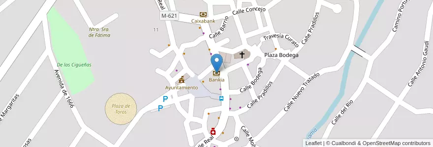 Mapa de ubicacion de Bankia en Spagna, Comunidad De Madrid, Comunidad De Madrid, Cuenca Del Guadarrama, Los Molinos.