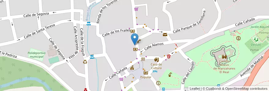 Mapa de ubicacion de Bankia en 스페인, Comunidad De Madrid, Comunidad De Madrid, Cuenca Alta Del Manzanares, Manzanares El Real.