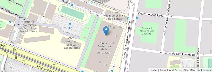 Mapa de ubicacion de Bankia en Spanje, Valencia, Valencia, Comarca De València, Valencia.