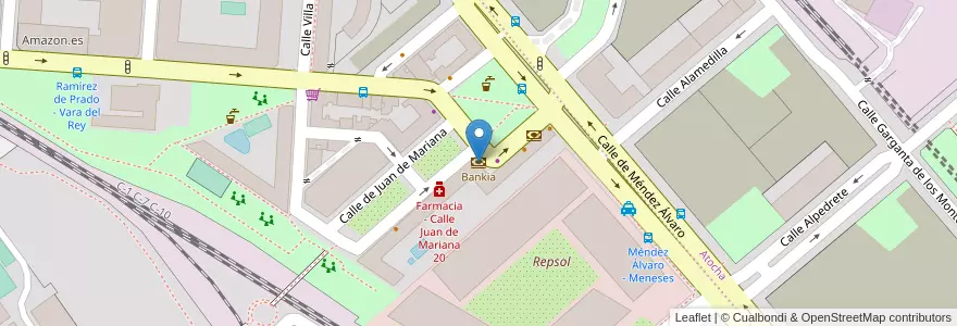 Mapa de ubicacion de Bankia en Sepanyol, Comunidad De Madrid, Comunidad De Madrid, Área Metropolitana De Madrid Y Corredor Del Henares, Madrid.
