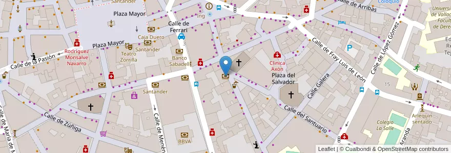 Mapa de ubicacion de Bankia en Испания, Кастилия И Леон, Вальядолид, Вальядолид.