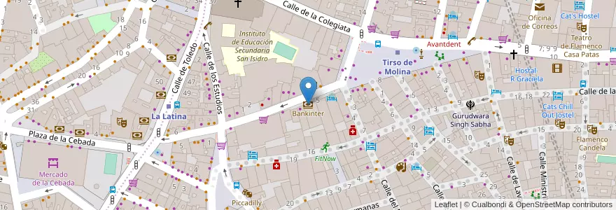 Mapa de ubicacion de Bankinter en Espanha, Comunidade De Madrid, Comunidade De Madrid, Área Metropolitana De Madrid Y Corredor Del Henares, Madrid.