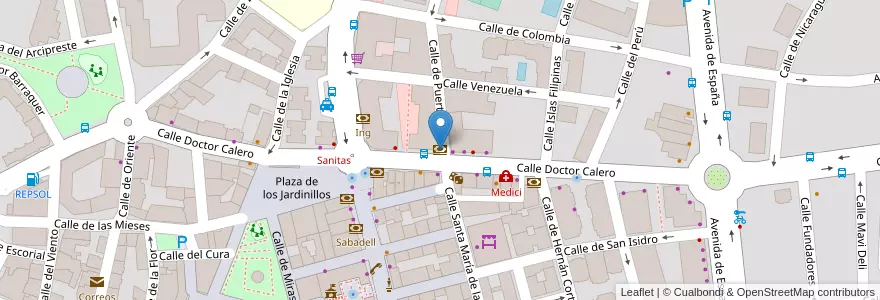 Mapa de ubicacion de Bankinter en إسبانيا, منطقة مدريد, منطقة مدريد, Área Metropolitana De Madrid Y Corredor Del Henares, Majadahonda.