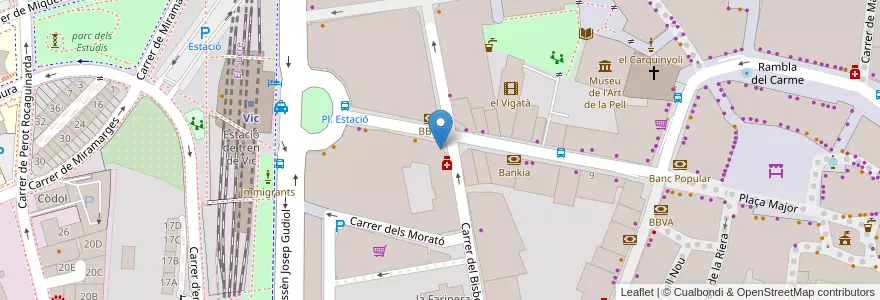 Mapa de ubicacion de Bankinter en Espanha, Catalunha, Barcelona, Osona, Vic.