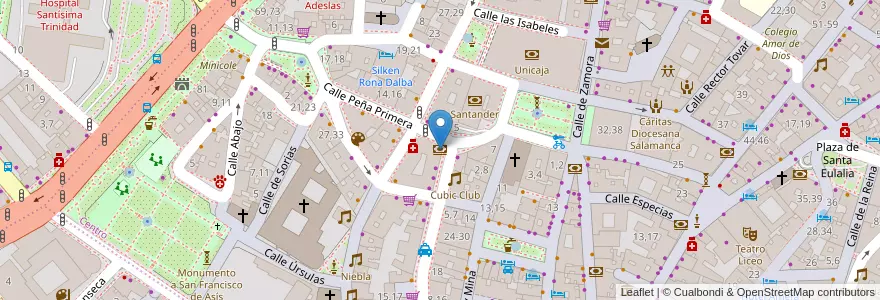 Mapa de ubicacion de Bankinter en Испания, Кастилия И Леон, Саламанка, Campo De Salamanca, Саламанка.