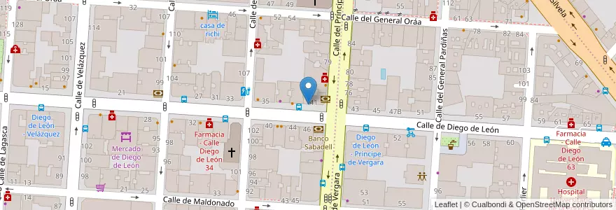 Mapa de ubicacion de Bankinter en إسبانيا, منطقة مدريد, منطقة مدريد, Área Metropolitana De Madrid Y Corredor Del Henares, مدريد.