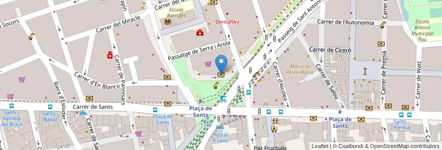 Mapa de ubicacion de Bankinter en スペイン, カタルーニャ州, Barcelona, バルサルネス, Barcelona.