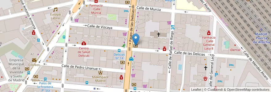 Mapa de ubicacion de Bankinter en إسبانيا, منطقة مدريد, منطقة مدريد, Área Metropolitana De Madrid Y Corredor Del Henares, مدريد.