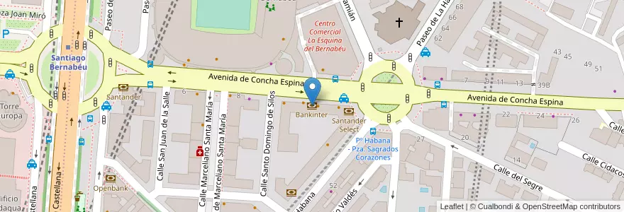 Mapa de ubicacion de Bankinter en スペイン, マドリード州, Comunidad De Madrid, Área Metropolitana De Madrid Y Corredor Del Henares, Madrid.