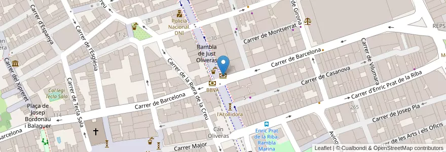 Mapa de ubicacion de Bankinter en 스페인, Catalunya, Barcelona, Barcelonès, L'Hospitalet De Llobregat.
