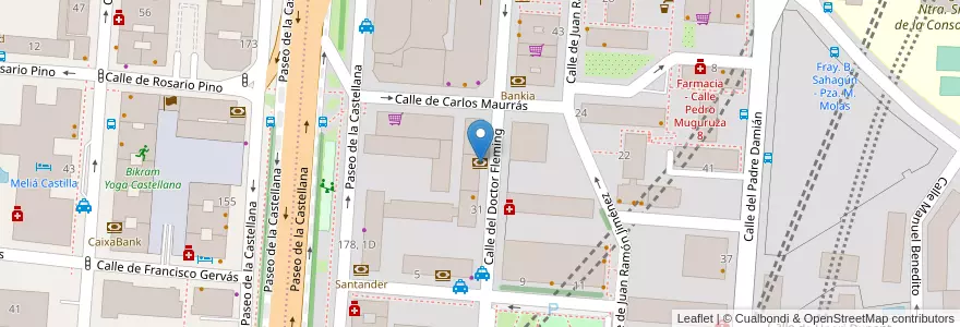 Mapa de ubicacion de Bankinter en Испания, Мадрид, Мадрид, Área Metropolitana De Madrid Y Corredor Del Henares, Мадрид.