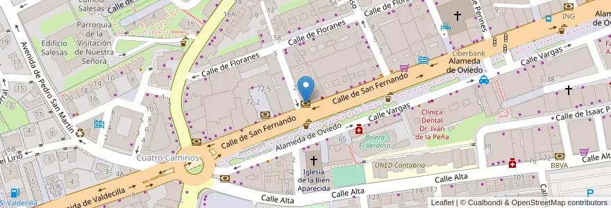 Mapa de ubicacion de Bankinter en スペイン, カンタブリア州, カンタブリア州, Santander, Santander.