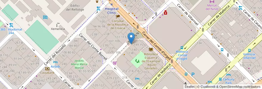 Mapa de ubicacion de bankinter ATM en España, Catalunya, Barcelona, Barcelonès, Barcelona.
