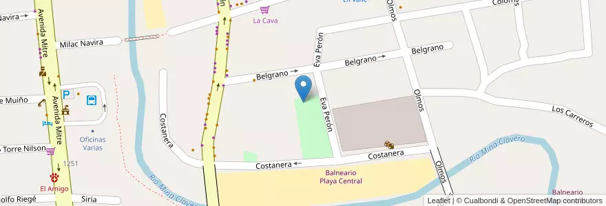 Mapa de ubicacion de Baños Públicos en Argentina, Córdova, Departamento San Alberto, Pedanía Tránsito, Mina Clavero, Municipio De Mina Clavero.