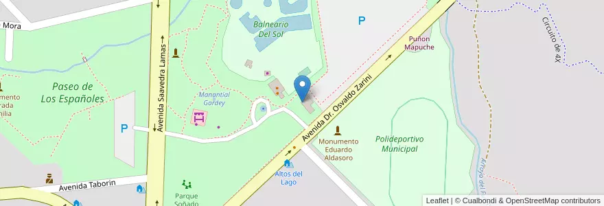 Mapa de ubicacion de Baños Públicos en アルゼンチン, ブエノスアイレス州, Partido De Tandil, Tandil.