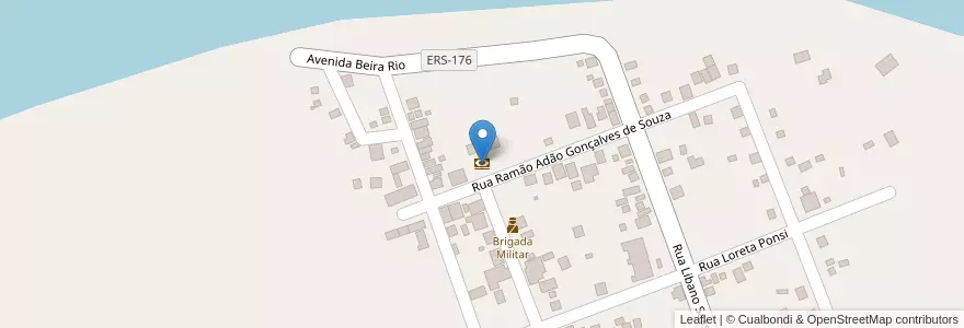 Mapa de ubicacion de Banrisul en ブラジル, 南部地域, リオグランデ・ド・スル, Região Geográfica Intermediária De Ijui, Região Geográfica Imediata De São Luiz Gonzaga, Garruchos.