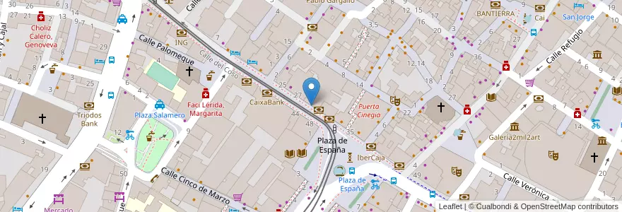 Mapa de ubicacion de Bantierra en إسبانيا, أرغون, سرقسطة, Zaragoza, سرقسطة.