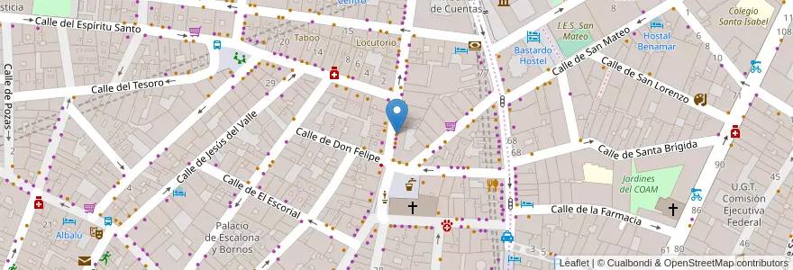 Mapa de ubicacion de Bao Bar en スペイン, マドリード州, Comunidad De Madrid, Área Metropolitana De Madrid Y Corredor Del Henares, Madrid.