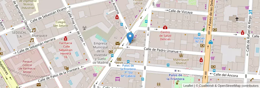 Mapa de ubicacion de Bar en 스페인, Comunidad De Madrid, Comunidad De Madrid, Área Metropolitana De Madrid Y Corredor Del Henares, 마드리드.
