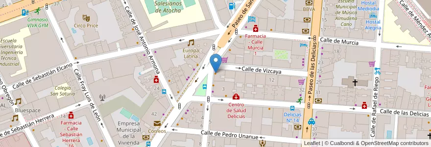 Mapa de ubicacion de Bar en Espanha, Comunidade De Madrid, Comunidade De Madrid, Área Metropolitana De Madrid Y Corredor Del Henares, Madrid.