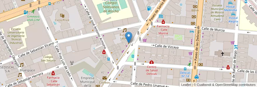 Mapa de ubicacion de Bar en إسبانيا, منطقة مدريد, منطقة مدريد, Área Metropolitana De Madrid Y Corredor Del Henares, مدريد.