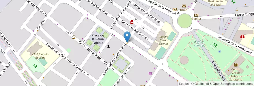 Mapa de ubicacion de Bar 9 de Octubre en Spanje, Valencia, Valencia, El Camp De Morvedre, Sagunt / Sagunto.