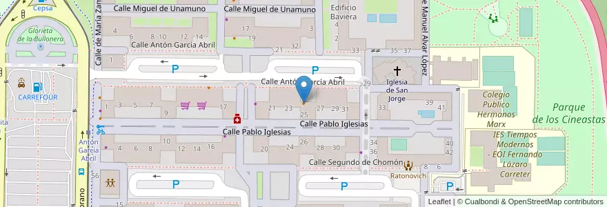 Mapa de ubicacion de Bar Actur en Spanje, Aragón, Zaragoza, Zaragoza, Zaragoza.