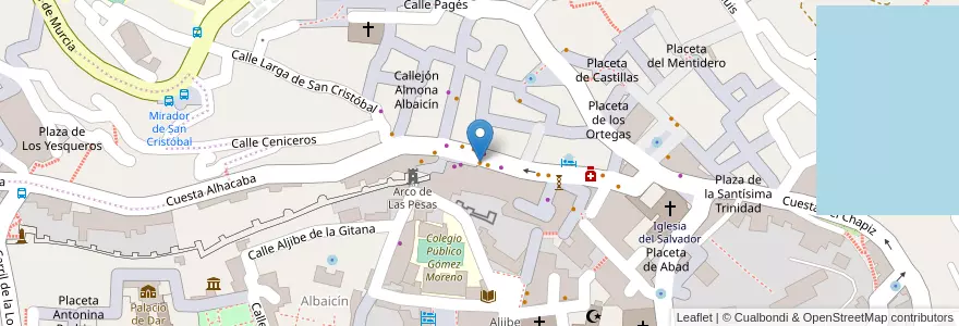 Mapa de ubicacion de Bar Aixa en اسپانیا, Andalucía, Granada, Comarca De La Vega De Granada, Granada.