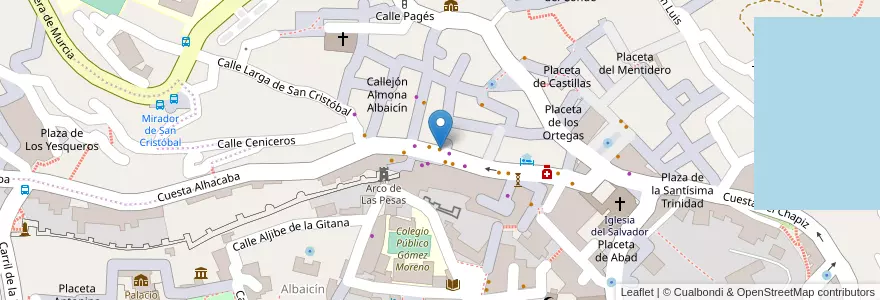 Mapa de ubicacion de Bar Aixa en Spanje, Andalusië, Granada, Comarca De La Vega De Granada, Granada.