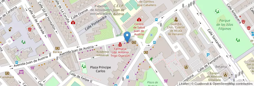 Mapa de ubicacion de Bar Alcarreño en Spanje, Comunidad De Madrid, Comunidad De Madrid, Área Metropolitana De Madrid Y Corredor Del Henares, Alcalá De Henares.