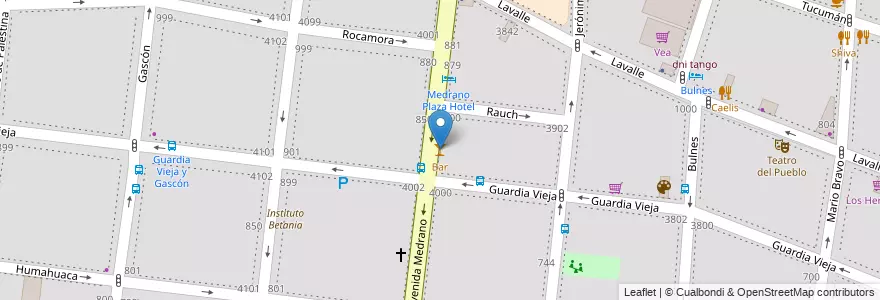 Mapa de ubicacion de Bar, Almagro en アルゼンチン, Ciudad Autónoma De Buenos Aires, ブエノスアイレス.