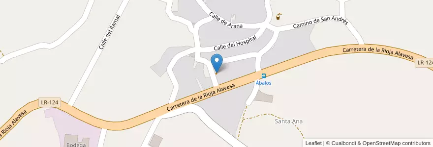 Mapa de ubicacion de Bar Alonso / Cantauri en اسپانیا, La Rioja, La Rioja, Ábalos.