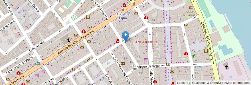 Mapa de ubicacion de Bar Archu en スペイン, アンダルシア州, Sevilla, セビリア.