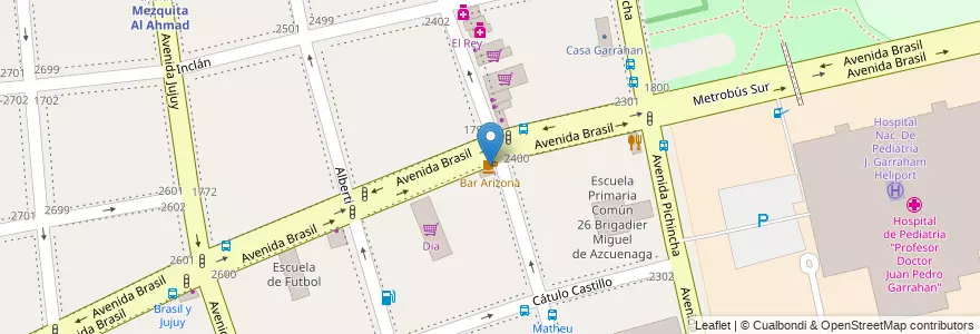 Mapa de ubicacion de Bar Arizona, Parque Patricios en Argentina, Autonomous City Of Buenos Aires, Comuna 4, Autonomous City Of Buenos Aires.