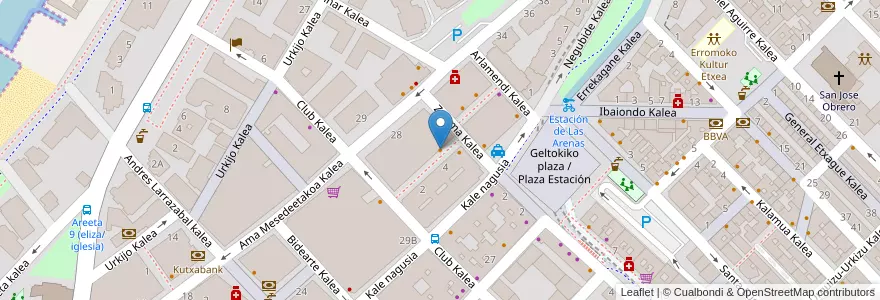 Mapa de ubicacion de Bar Atrio en スペイン, バスク州, Bizkaia, Bilboaldea, Getxo.
