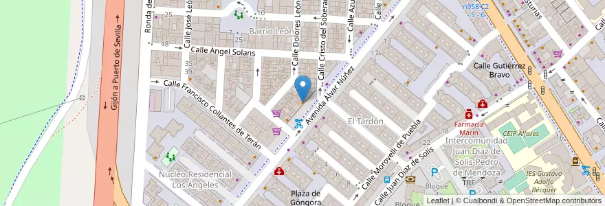 Mapa de ubicacion de Bar Avenida en Spagna, Andalucía, Sevilla, Siviglia.