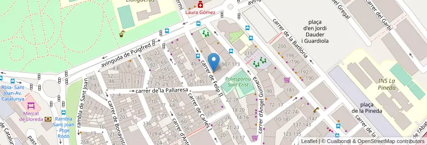 Mapa de ubicacion de Bar Bahía en Espagne, Catalogne, Barcelone, Barcelonais, Badalona.