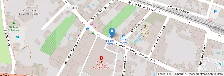 Mapa de ubicacion de Bar Bambú en Espagne, Galice, Ourense, Valdeorras, O Barco De Valdeorras.